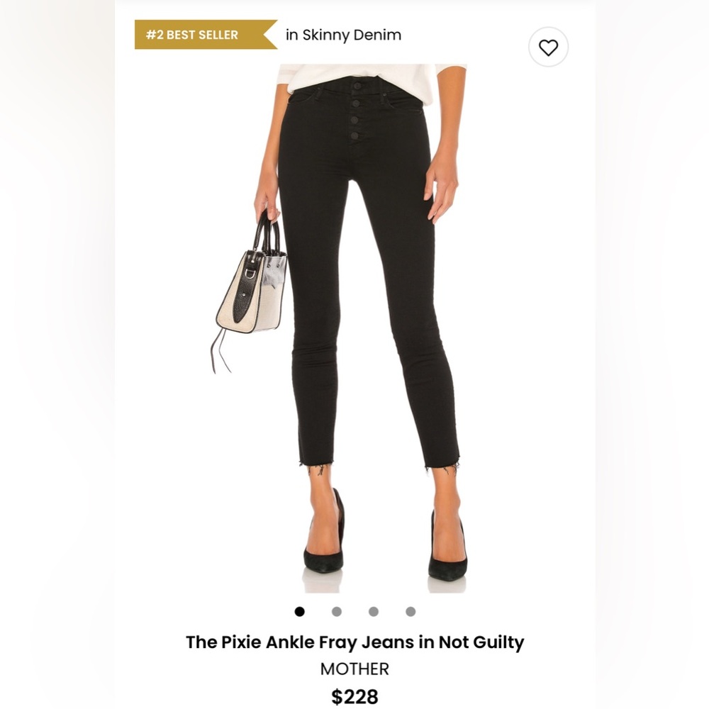 Mother - Black Ankle Fray Jeans